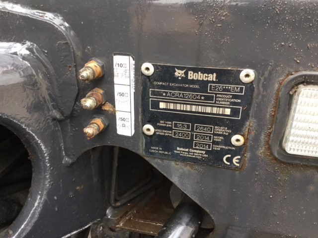31170347 - Bobcat E26 Mini Excavator